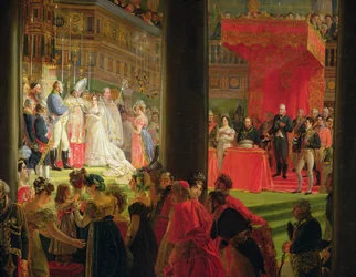 Le Mariage de Marie-Caroline de Bourbon, princesse des Deux-Siciles et Charles-Ferdinand de France, duc de Berry le 17 juin 1816